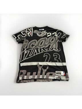 Post Game T Shirt Mens Large Print Laney USA Bulls #23 Black (A26)